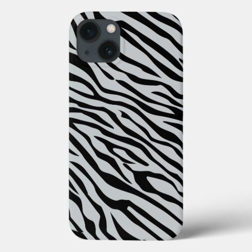 Magic Zebra Stripes Click to Customize Grey Color iPhone 13 Case