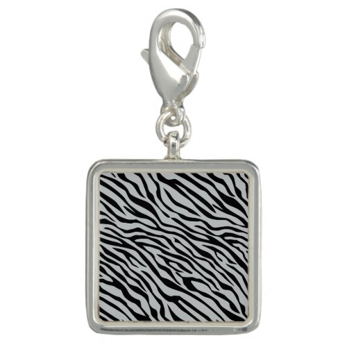 Magic Zebra Stripes Click to Customize Grey Color Charm