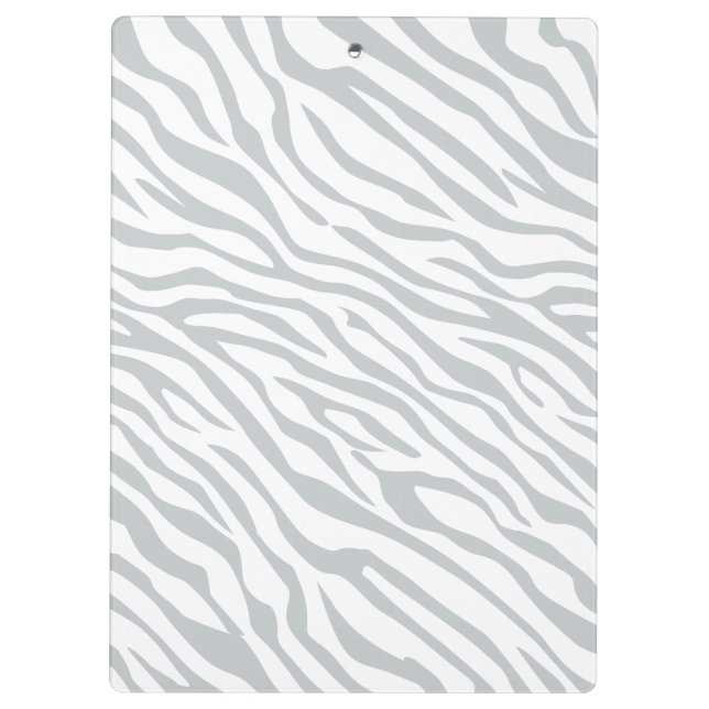 Magic Zebra Stripes Click to Customize Grey Color Clipboard (Back)