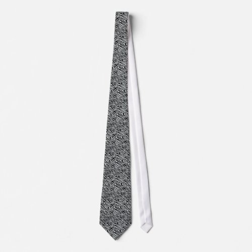 Magic Zebra Stripes Click to Customize Grey Color Neck Tie