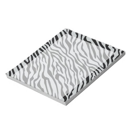 Magic Zebra Stripes Click to Customize Grey Color Notepad