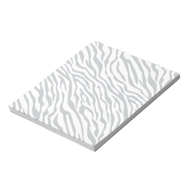 Magic Zebra Stripes Click to Customize Grey Color Notepad (Rotated)
