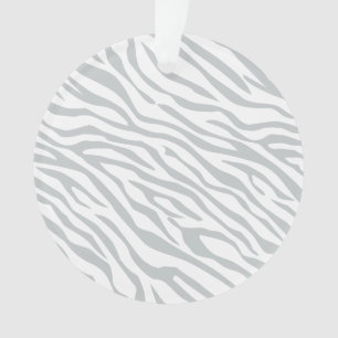 Magic Zebra Stripes Click to Customize Grey Color Ornament