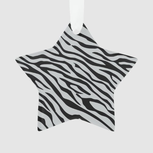 Magic Zebra Stripes Click to Customize Grey Color Ornament