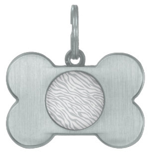 Magic Zebra Stripes Click to Customize Grey Color Pet Tag