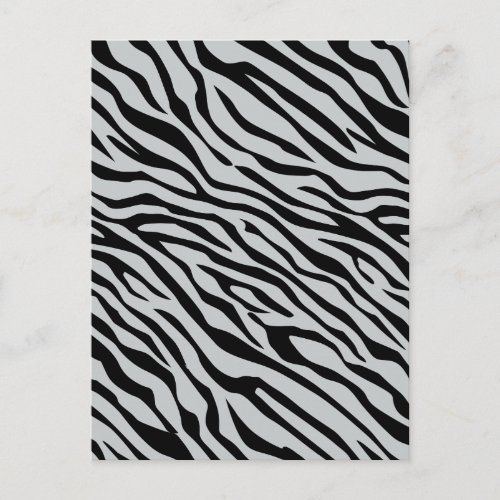 Magic Zebra Stripes Click to Customize Grey Color Postcard
