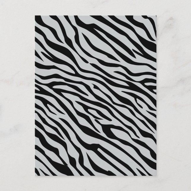 Magic Zebra Stripes Click to Customize Grey Color Postcard (Front)