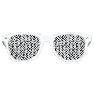 Magic Zebra Stripes Click to Customize Grey Color Retro Sunglasses