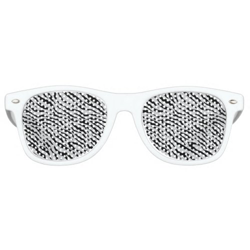 Magic Zebra Stripes Click to Customize Grey Color Retro Sunglasses