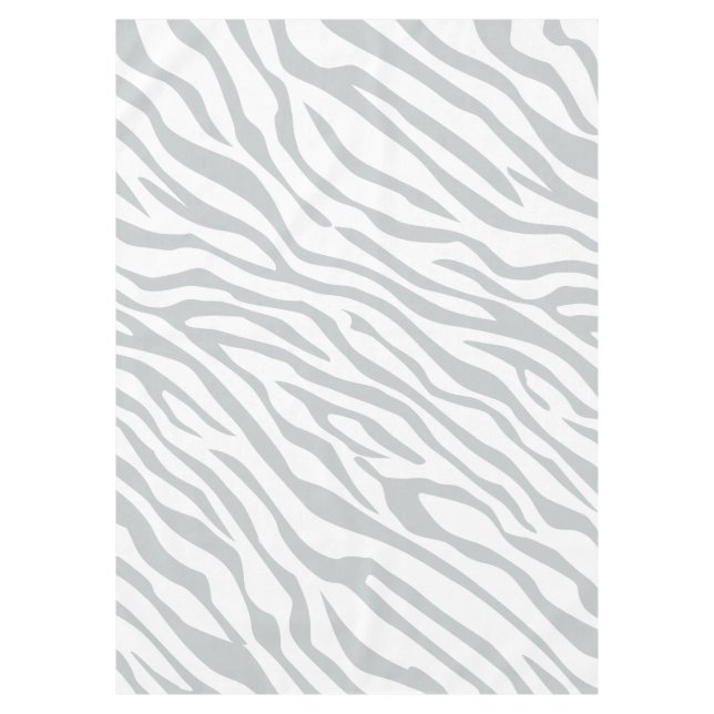 Magic Zebra Stripes Click to Customize Grey Color Tablecloth (Front)