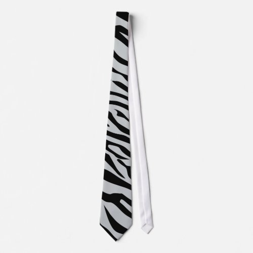 Magic Zebra Stripes Click to Customize Grey Color Tie