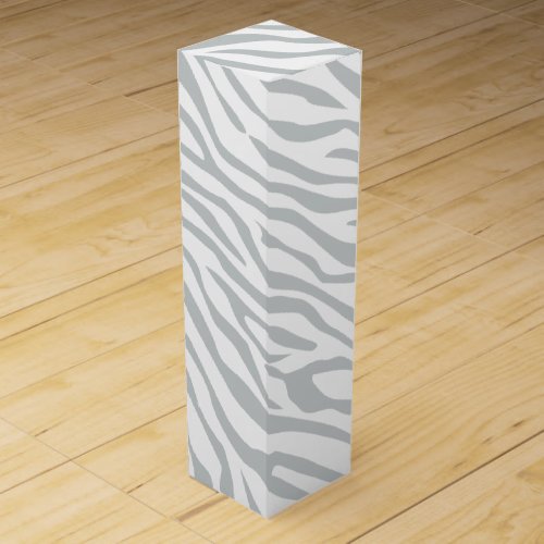 Magic Zebra Stripes Click to Customize Grey Color Wine Box