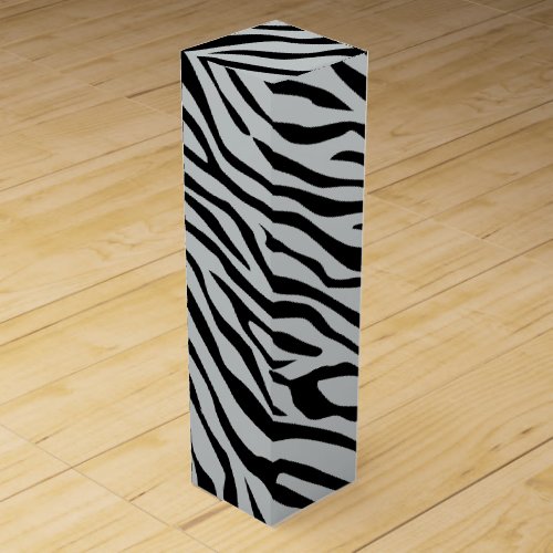 Magic Zebra Stripes Click to Customize Grey Color Wine Box