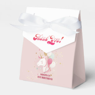 Magical 1st Birthday Unicorn Favor Boxes