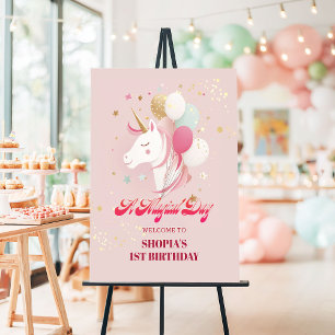 Magical 1st Birthday Unicorn Foam Board