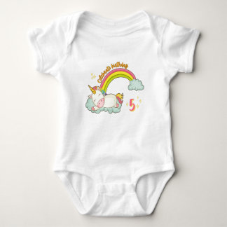 Magical 5th birthday celebration  baby bodysuit