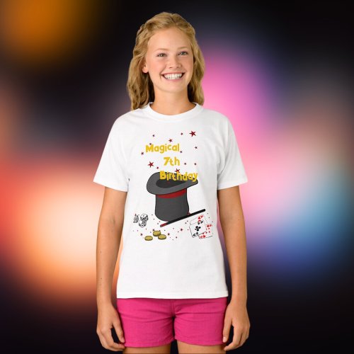 Magical 7th Birthday Theme Party T_Shirt