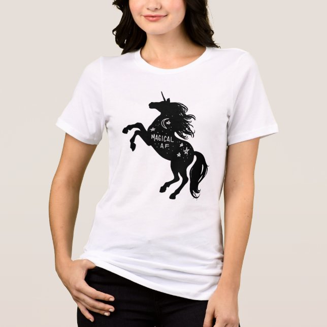 Magical AF Unicorn T-Shirt Tri-Blend Shirt (Front)