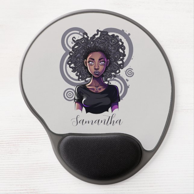 Magical Afro Woman Gel Mouse Pad (Front)
