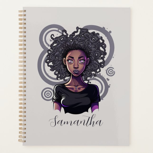Magical Afro Woman Planner (Front)