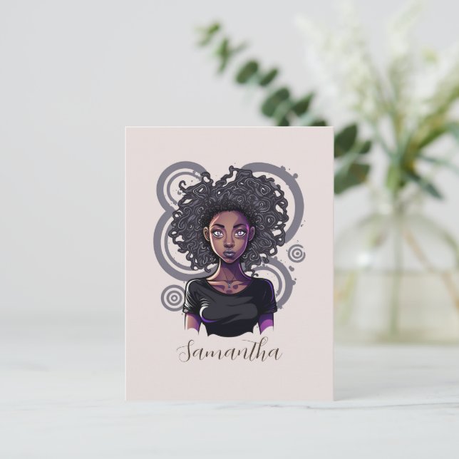 Magical Afro Woman Postcard (Standing Front)