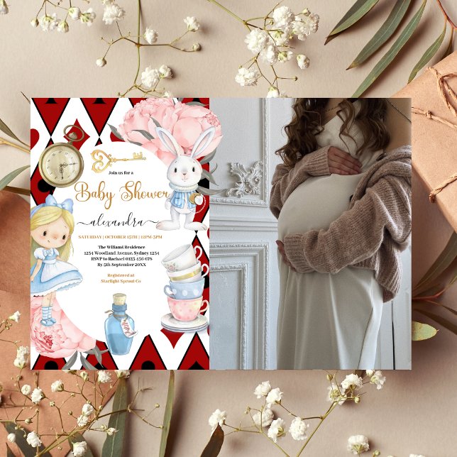 Magical Alice in Wonderland  Baby Shower Invitation (Creator Uploaded)