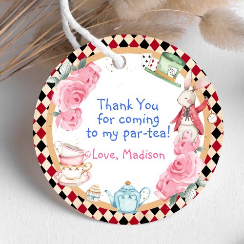Magical Alice in Wonderland Baby Shower Tea Party Favor Tags