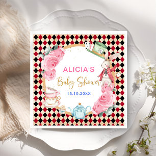 Magical Alice in Wonderland Baby Shower Tea Party Napkins