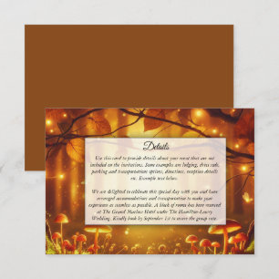 Magical Amber Forest Fairytale Wedding Enclosure Card