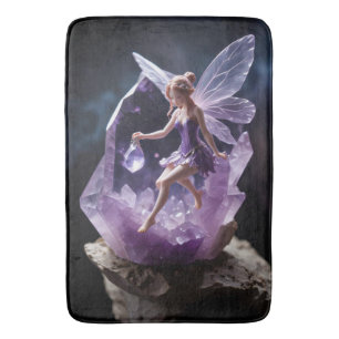 Magical Amethyst Fantasy Fairy Bath Mat