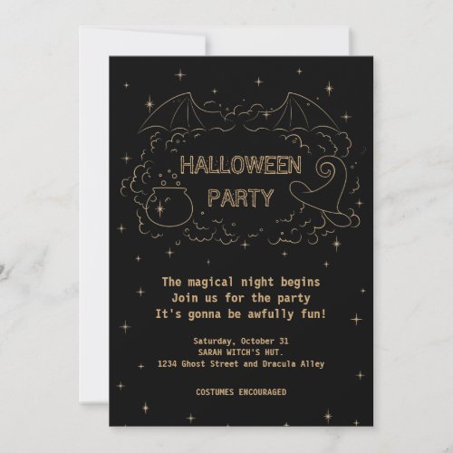 magical and mystical Halloween party Invitation