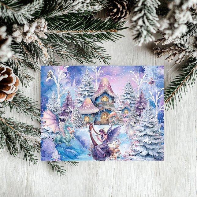 Magical and Whimsical Christmas Fairy Holiday Card (Creator Uploaded)