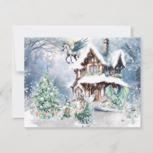 Magical and Whimsical Christmas Fairy Note Card