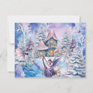 Magical and Whimsical Christmas Fairy Note Card