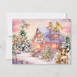 Magical and Whimsical Christmas Fairy Note Card