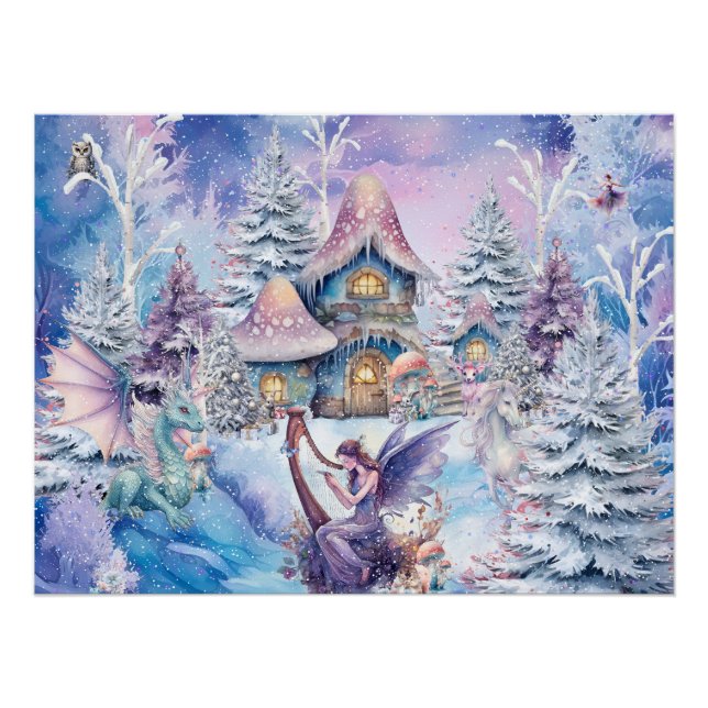 Magical and Whimsical Christmas Fairy Poster (Front)
