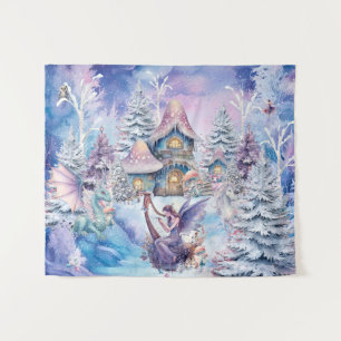 Magical and Whimsical Christmas Fairy Tapestry