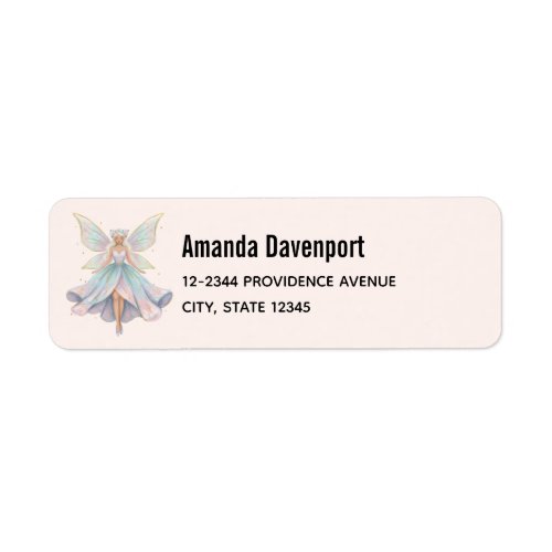 Magical Angel Fairy Pastel Colors Address Label