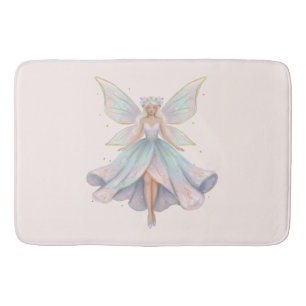 Magical Angel Fairy Pastel Colors Bath Mat