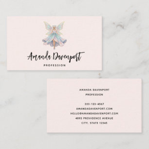 Magical Angel Fairy Pastel Colors Business Card
