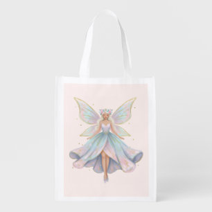 Magical Angel Fairy Pastel Colors Grocery Bag