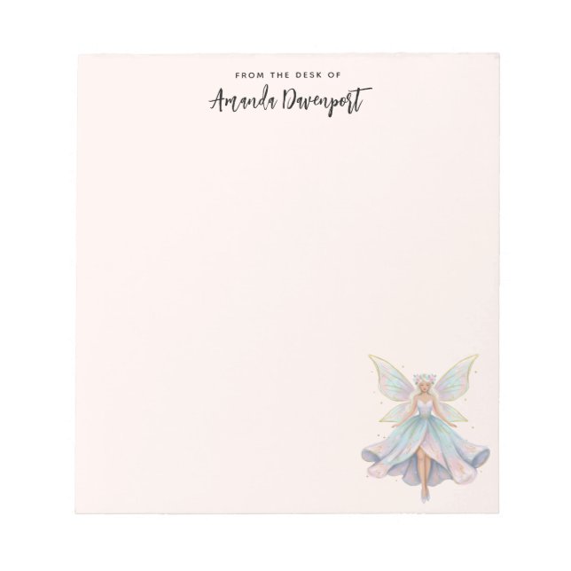 Magical Angel Fairy Pastel Colors Notepad (Front)