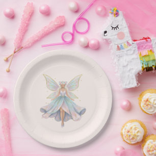 Magical Angel Fairy Pastel Colors Paper Plates