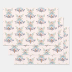 Magical Angel Fairy Pastel Colors Pattern Wrapping Paper Sheets