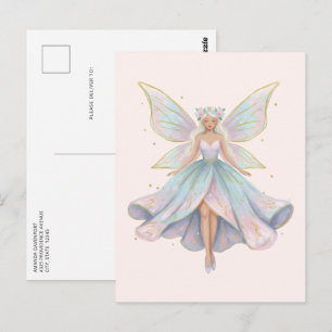 Magical Angel Fairy Pastel Colors Postcard