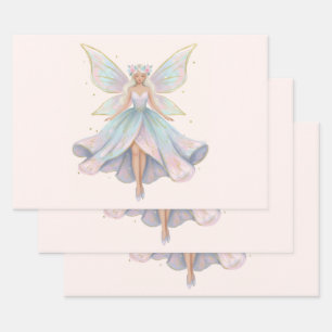 Magical Angel Fairy Pastel Colors Wrapping Paper Sheets