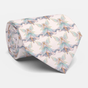 Magical Angel Fairy Pattern Pastel Colors Neck Tie