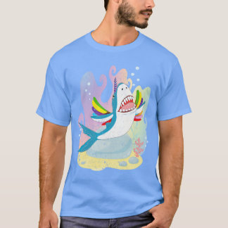 Magical Animal Unicorn Lover Cute Ocean Animal Sha T-Shirt