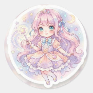 Magical Anime Girl Dreamy Star Sticker (Yoki o'zin