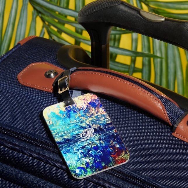 magical artistic ethereal Abstract Monogram Luggage Tag (Front Insitu 1)